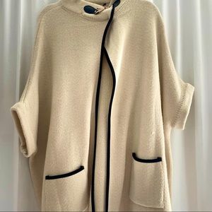 cream colored poncho